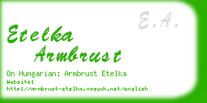 etelka armbrust business card